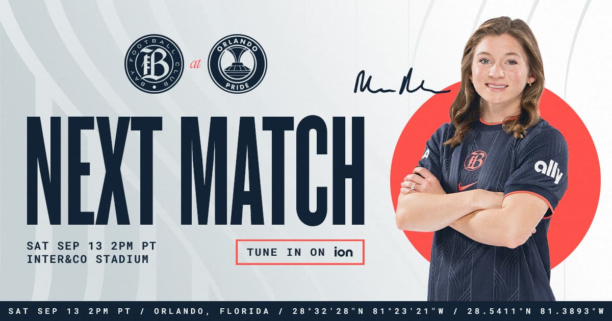 Bay FC visits Orlando Pride on Saturday, September 13.
