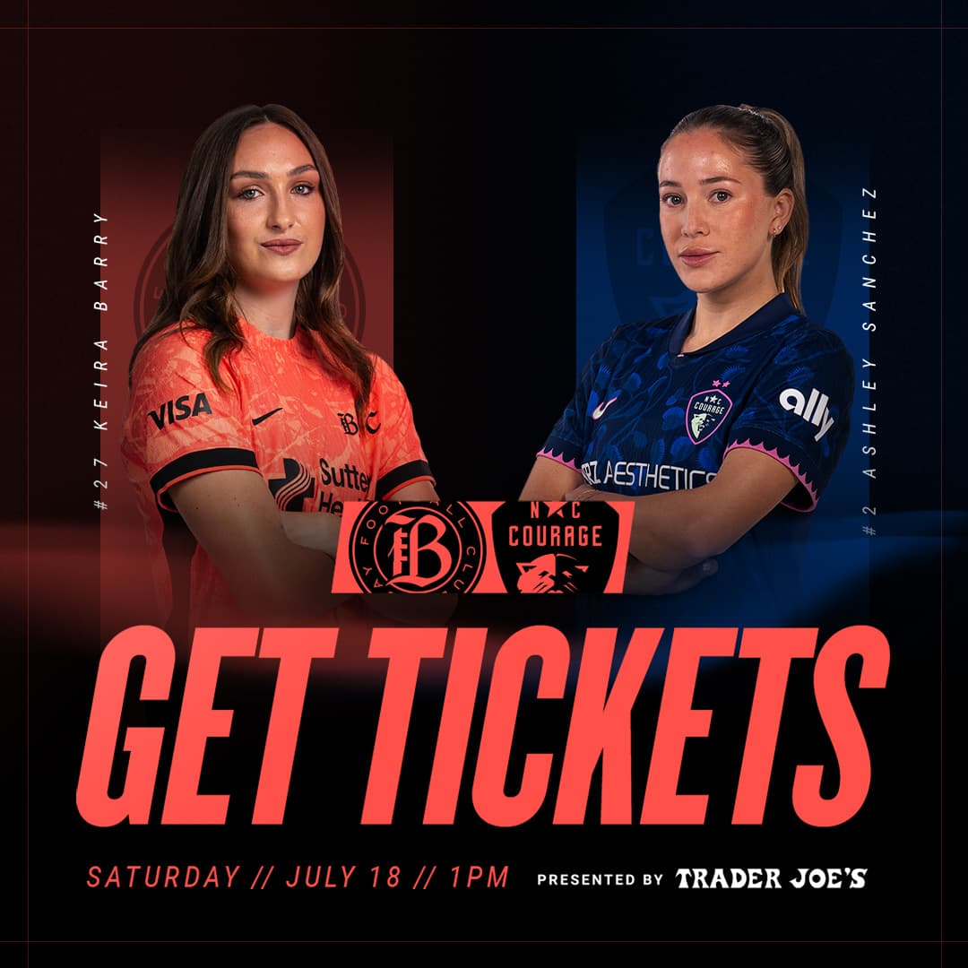 Get Tickets for Bay FC's Match vs North Carolina Courage on Saturday, July 18, at PayPal Park