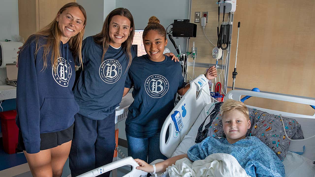 Bay FC Players Visit Pediatric Patients at Sutter Health’s CPMC Van Ness Campus in San Francisco