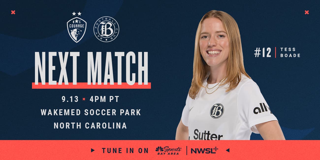 Next Match: Bay FC at North Carolina Courage