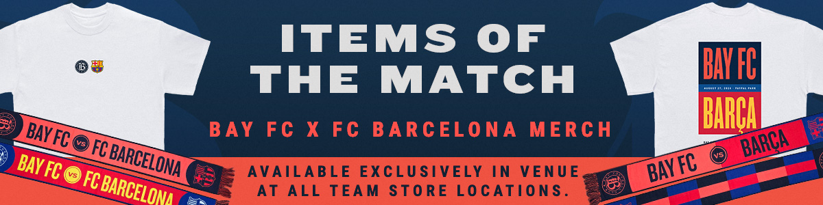 Items of the Match: Bay FC x FC Barcelona match available exclusively at the stadium