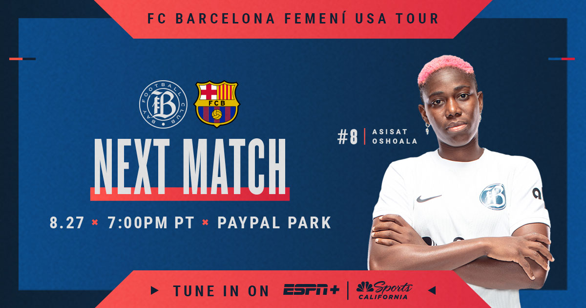 Next Match: Bay FC vs FC Barcelona