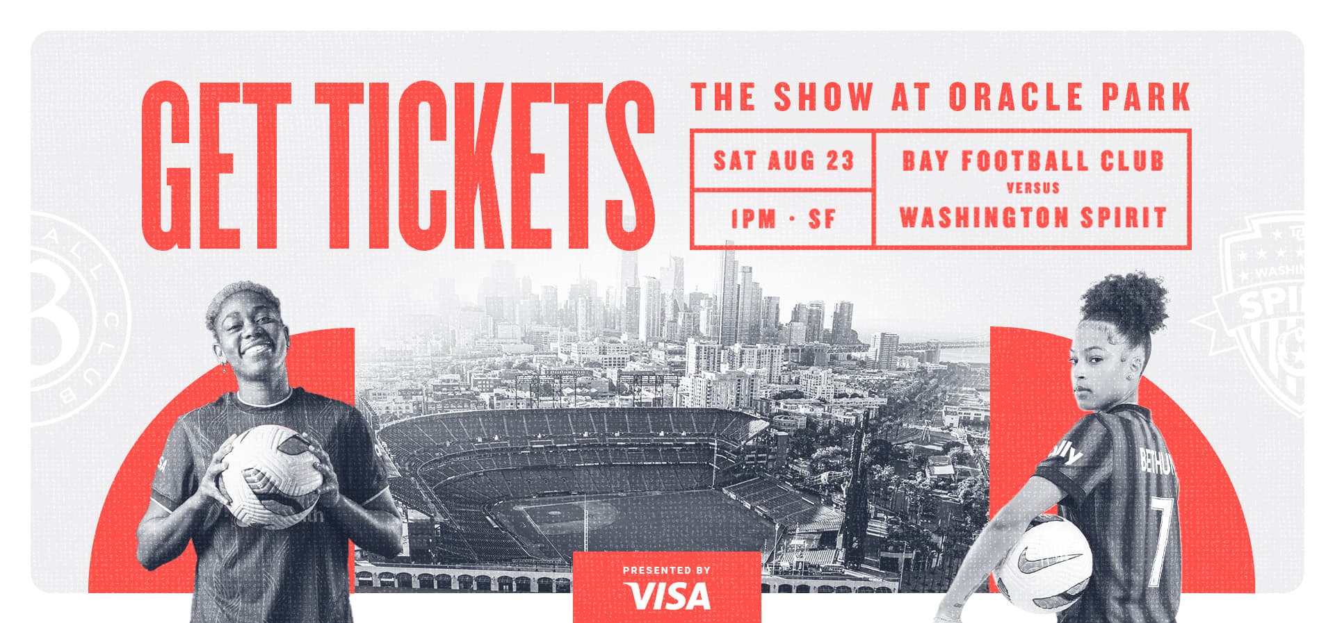 Get Tickets: The Show a Oracle Park Bay FC vs Washington Spirit on August 23
