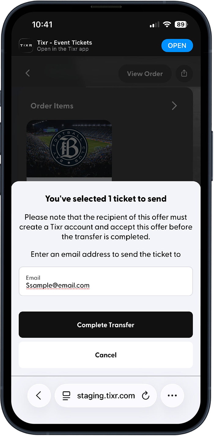 Transfer Your Tickets
