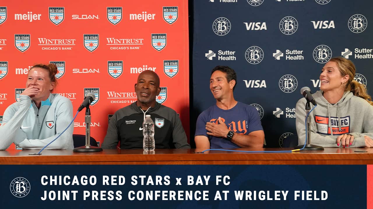 Chicago Red Stars x Bay FC Press Conference at Wrigley Field